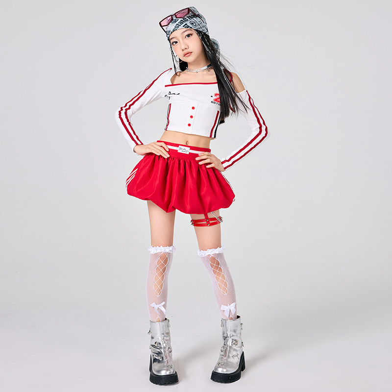 Street Fashion Kpop - Girls Hip Hop Clothes White Top