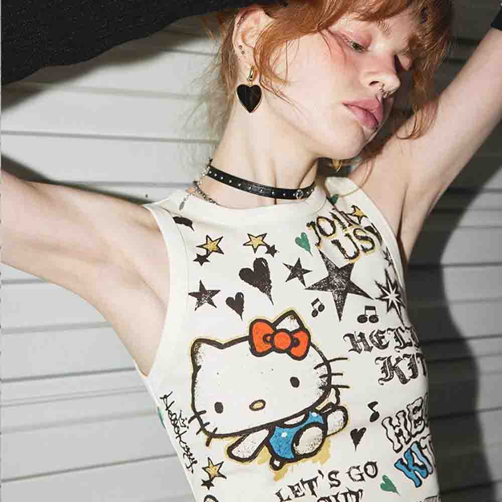 Street Fashion Y2K - Sanrio Hello Kitties Women's Cute Lace