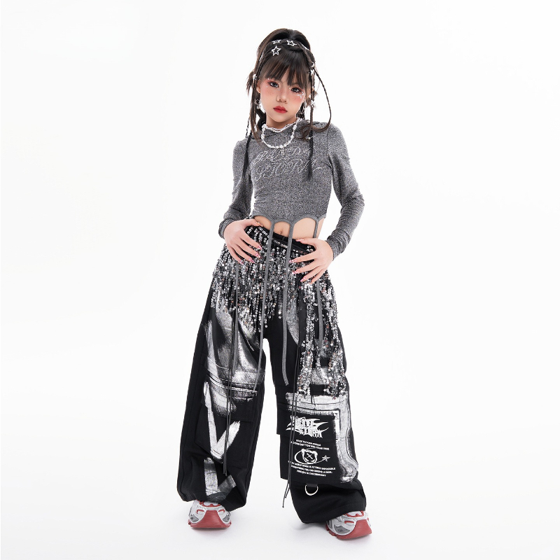 Girls Hip Hop Dance Clothing S - Street Fashion Kpop 评论和价格