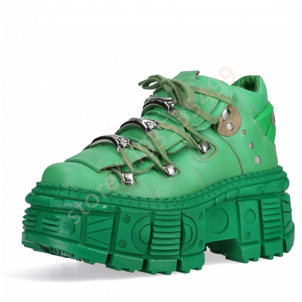 Thick-Soled Punk Rivet Y2K Sho - Street Fashion Y2K 评论和价格
