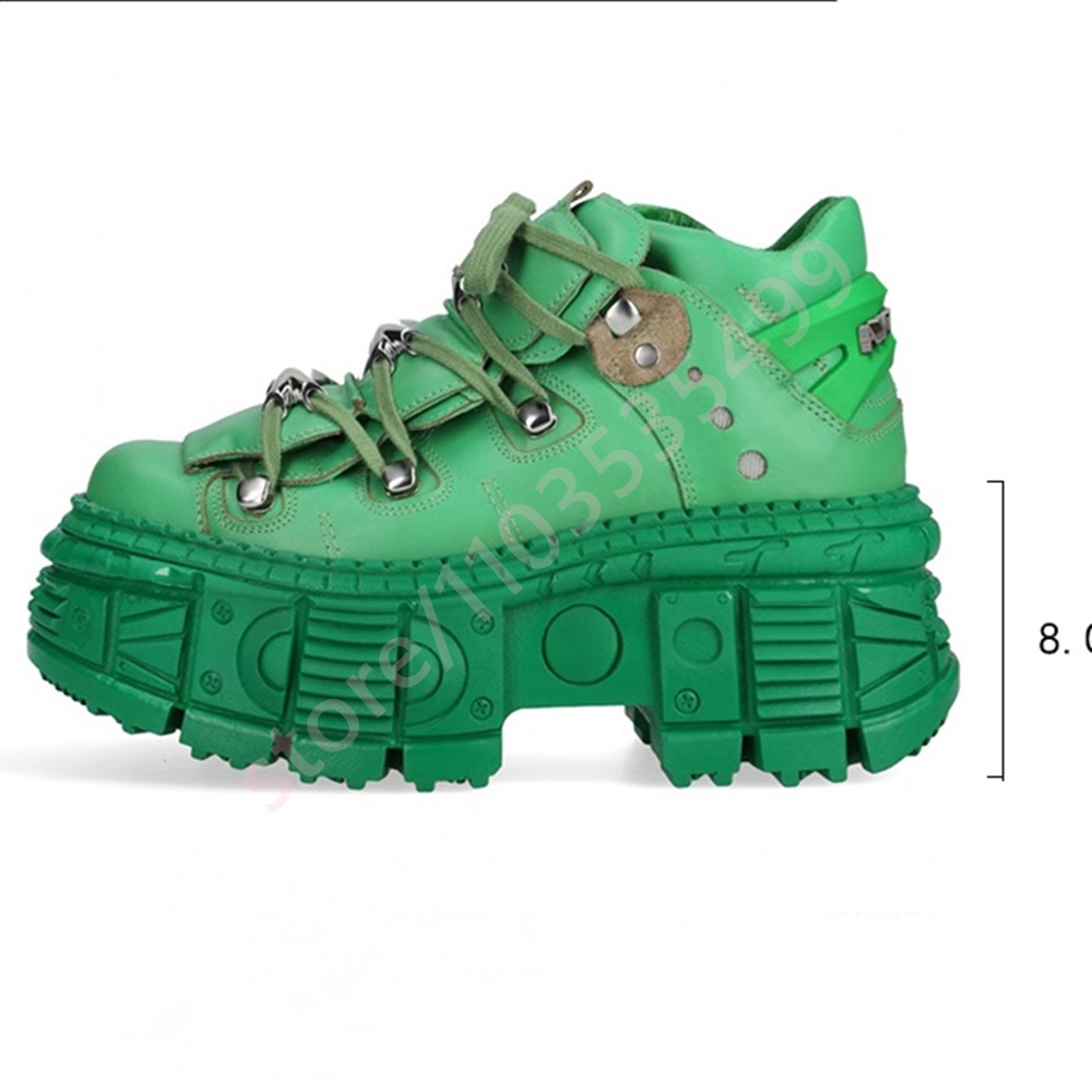 Thick-Soled Punk Rivet Y2K Sho - Street Fashion Y2K 评论和价格