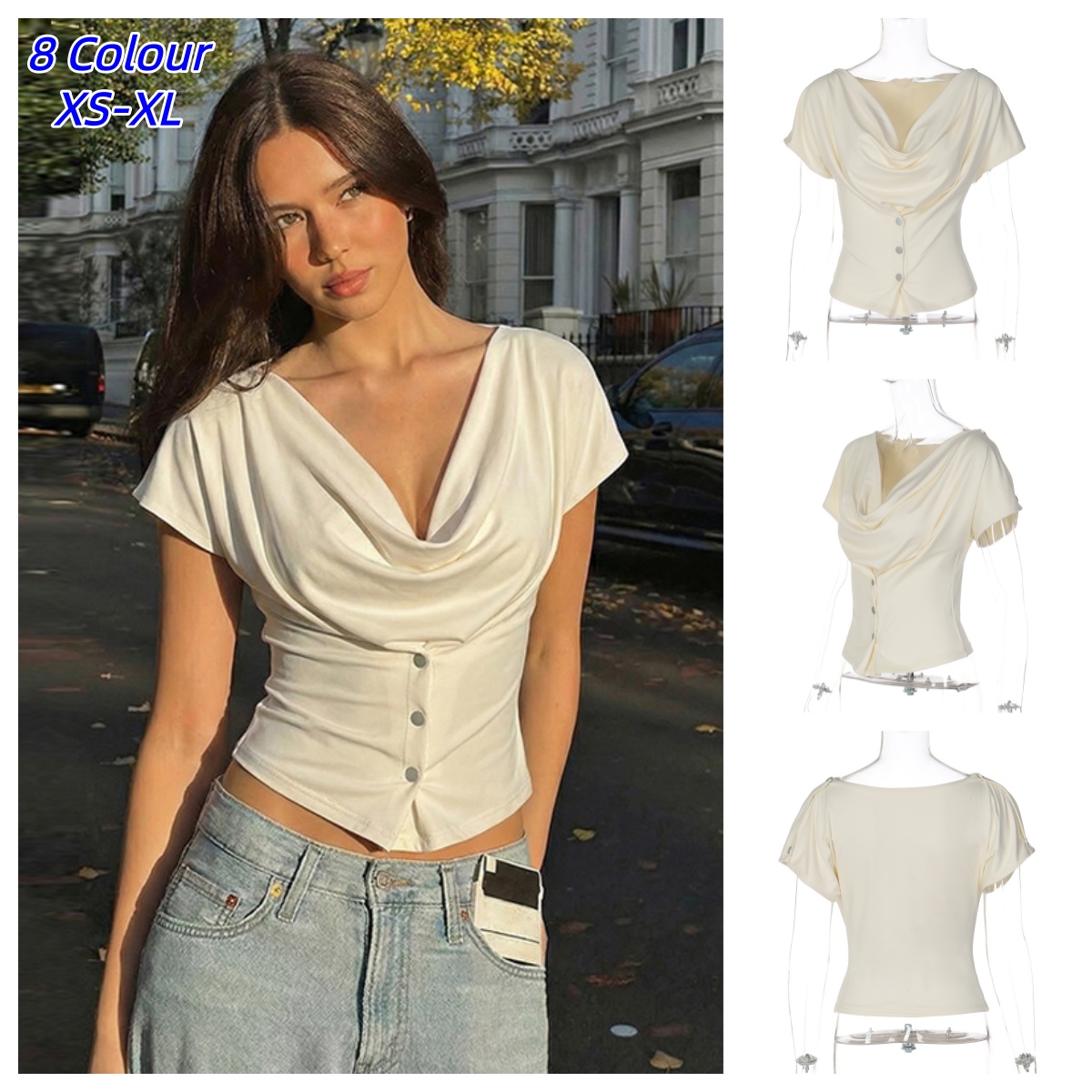 Y2K Women Summer Vest Tees Fas - Street Fashion Shanghai 评论和价格
