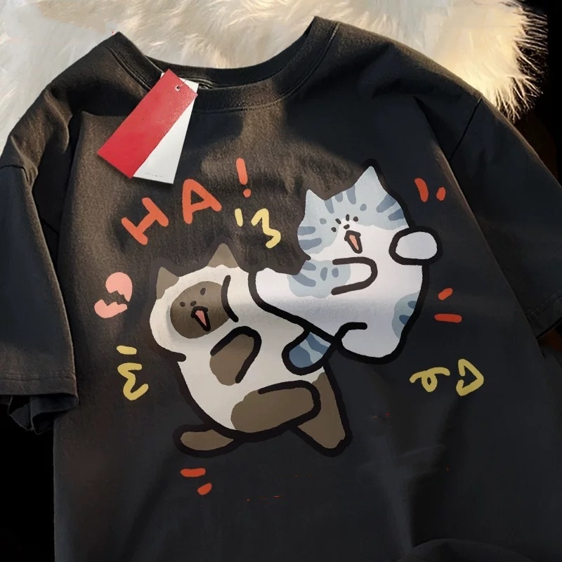 ZAZOMDE 2025 Funny Cat Print H - Street Fashion Japan 2025 评论和价格