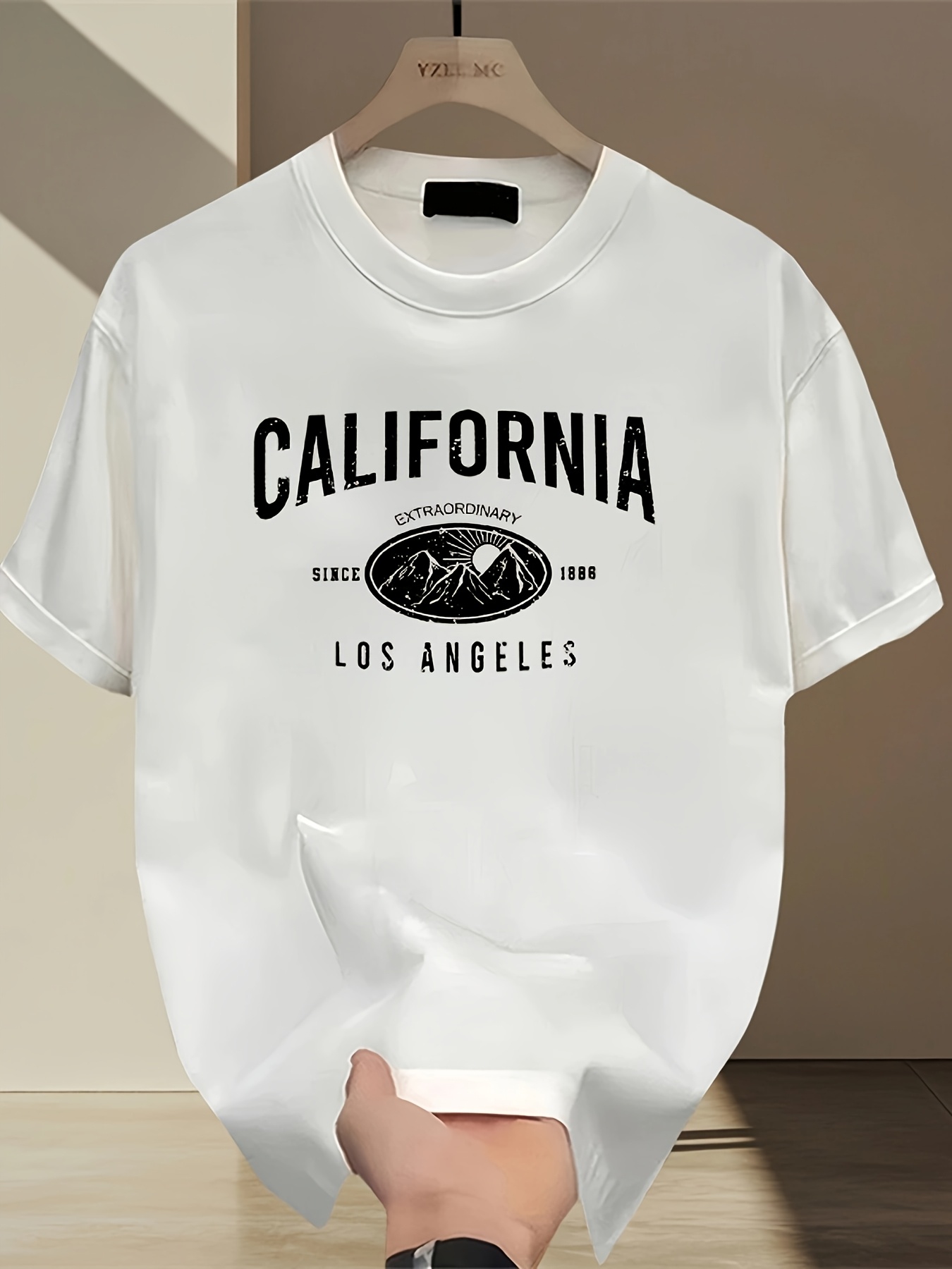 California Letter T-shirt Roun - Street Fashion California 评论和价格