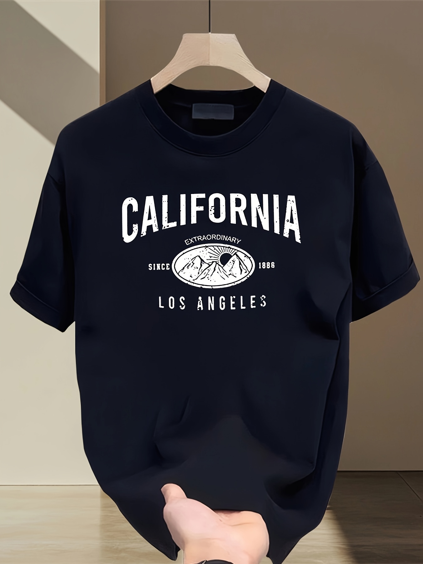 California Letter T-shirt Roun - Street Fashion California 评论和价格