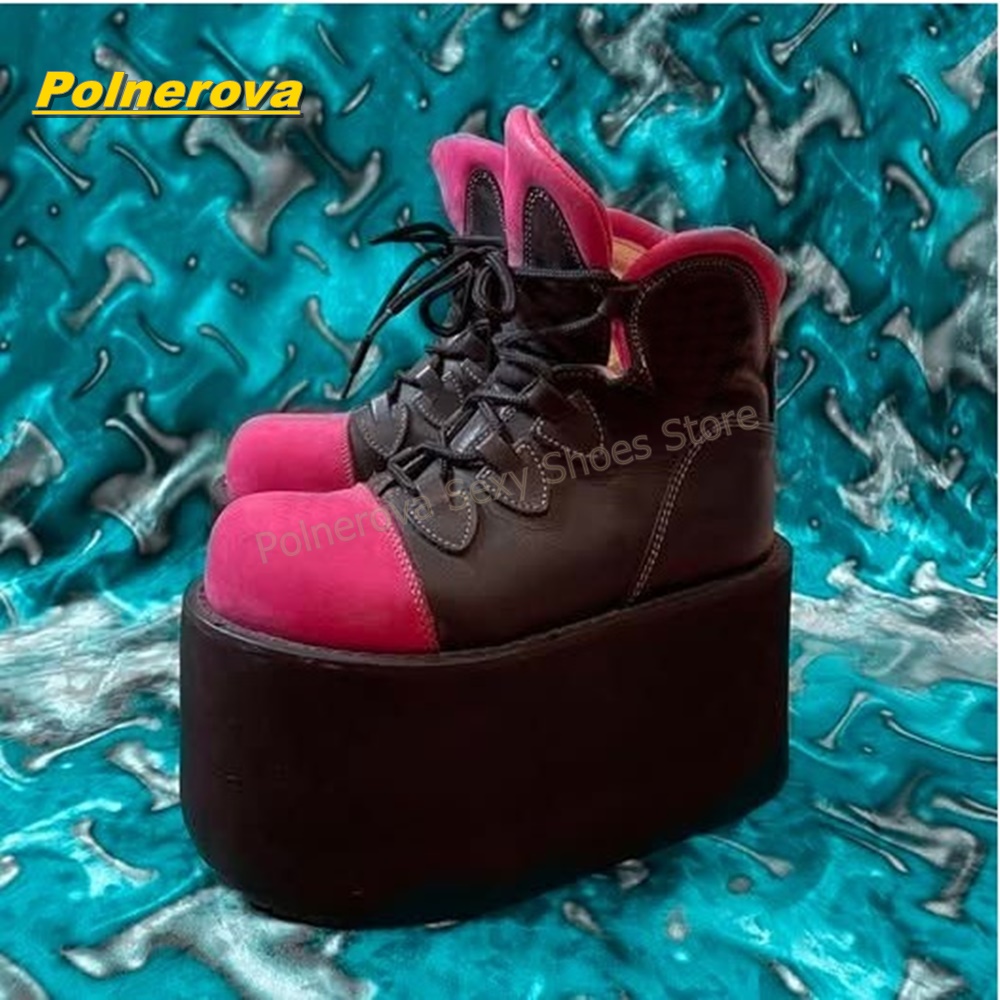 Y2K Punk Platform Mid Calf Boo - Street Fashion Y2K 评论和价格