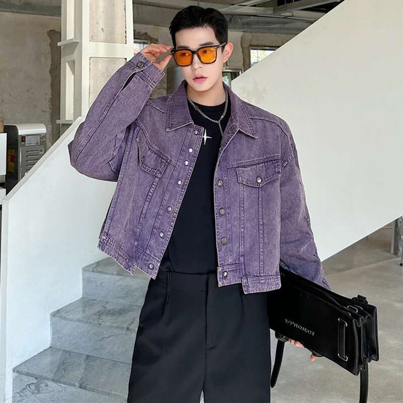 LUZHEN Personality Denim Short - Street Fashion Men 2025 评论和价格