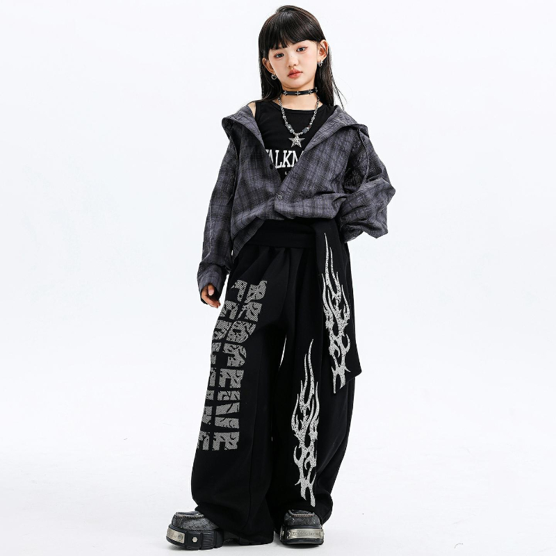 Girls Jazz Dance Costumes Hood - Street Fashion Kpop 评论和价格