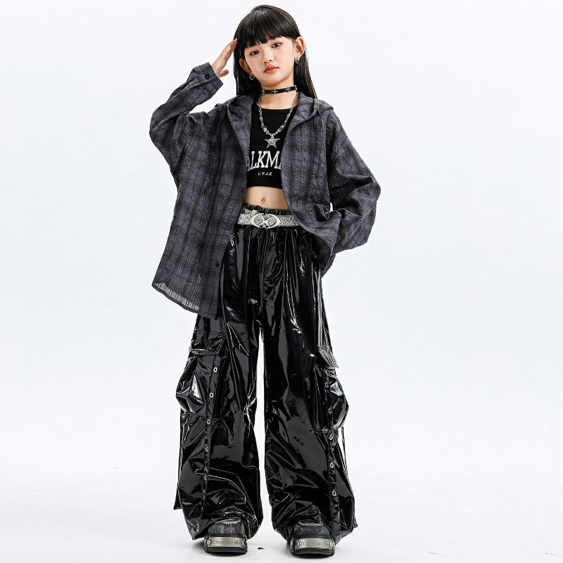 Girls Jazz Dance Costumes Hood - Street Fashion Kpop 评论和价格