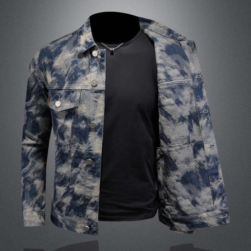 2025 Spring Vintage Denim Jack - Street Fashion Men 2025 评论和价格