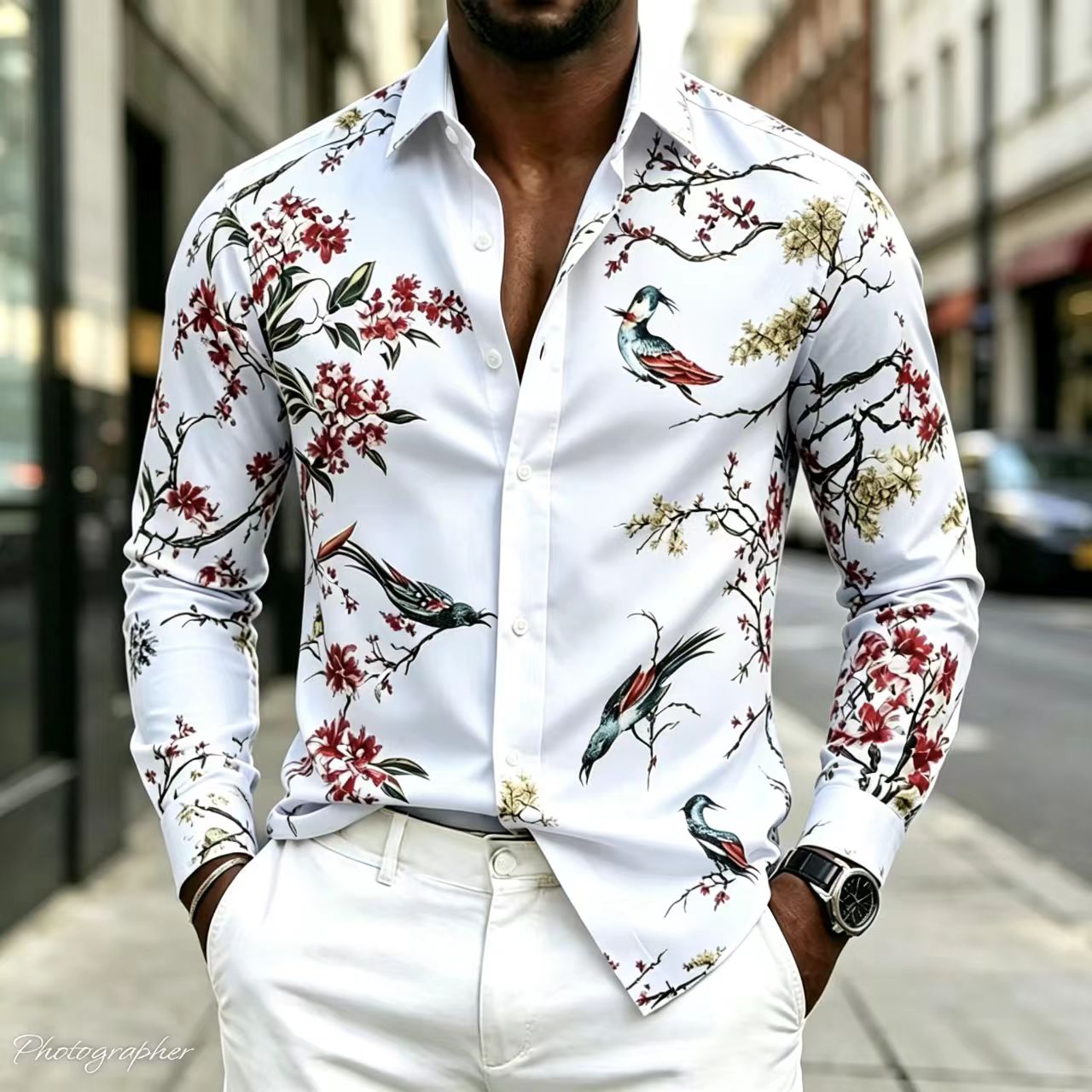 2026 New Men's Shirt Collar Lo - Street Fashion Shanghai 评论和价格