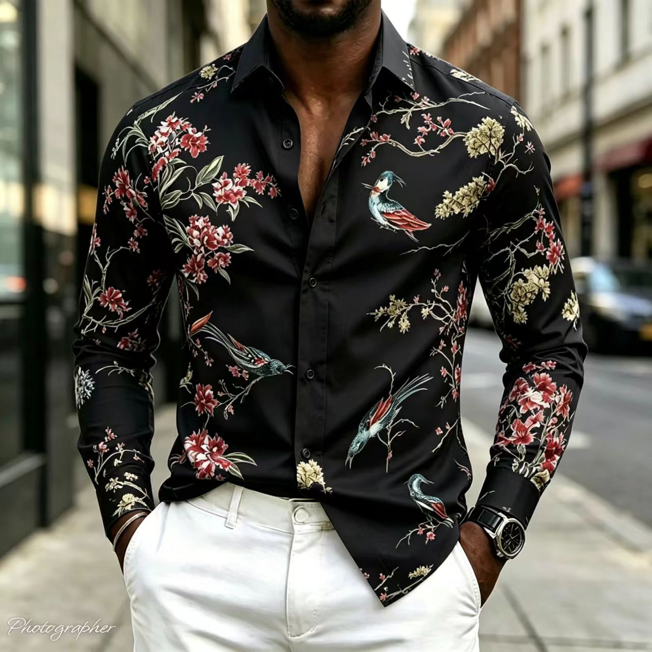 2026 New Men's Shirt Collar Lo - Street Fashion Shanghai 评论和价格