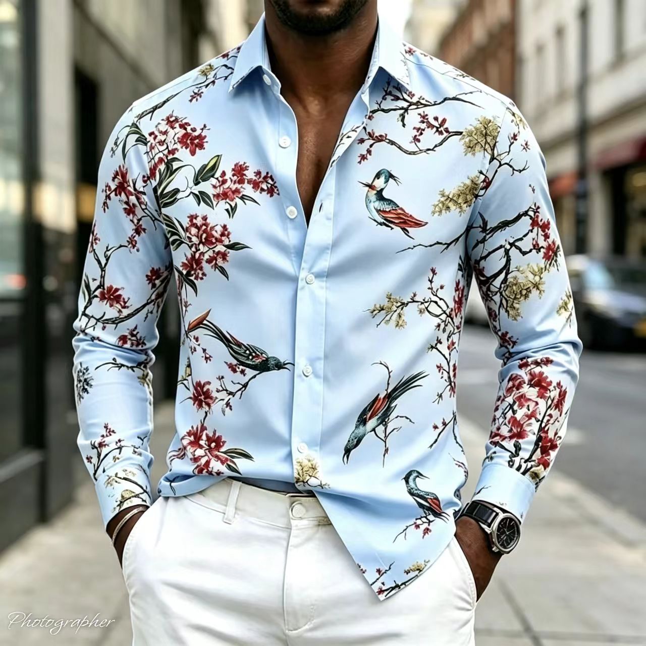 2026 New Men's Shirt Collar Lo - Street Fashion Shanghai 评论和价格
