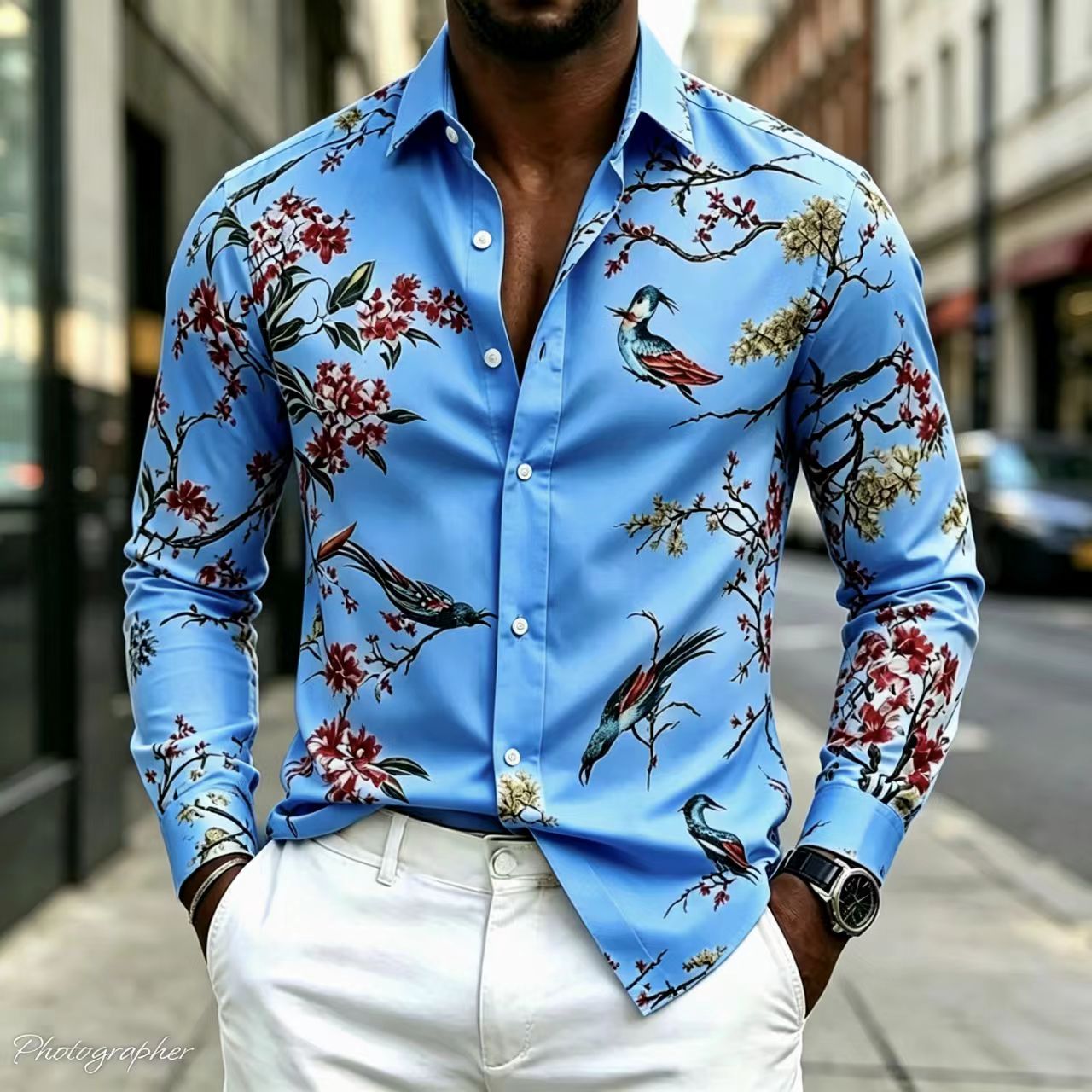 2026 New Men's Shirt Collar Lo - Street Fashion Shanghai 评论和价格
