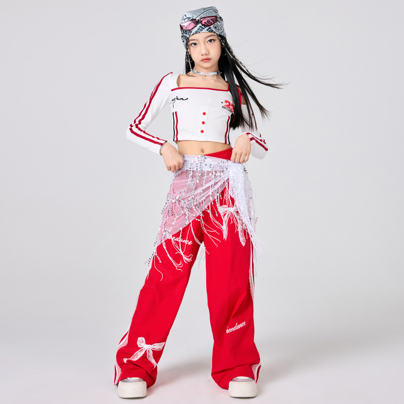 Girls Hip Hop Clothes White To - Street Fashion Kpop 评论和价格