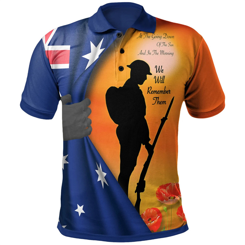 Lest We Forget Anzac Day Polo  - Street Fashion Men 2025 评论和价格