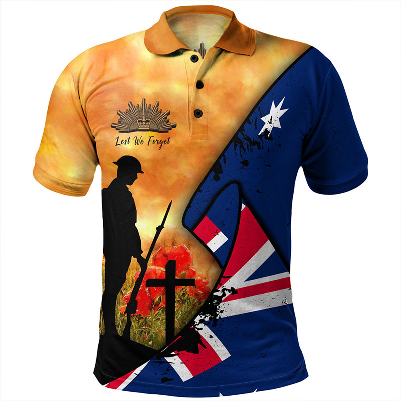 Lest We Forget Anzac Day Polo  - Street Fashion Men 2025 评论和价格