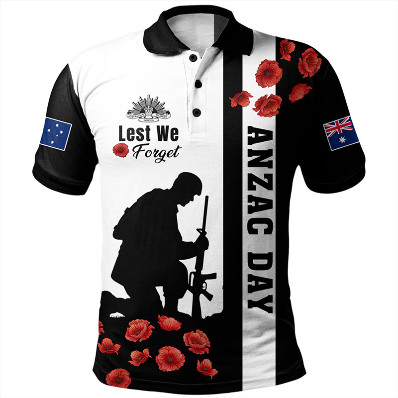 Lest We Forget Anzac Day Polo  - Street Fashion Men 2025 评论和价格