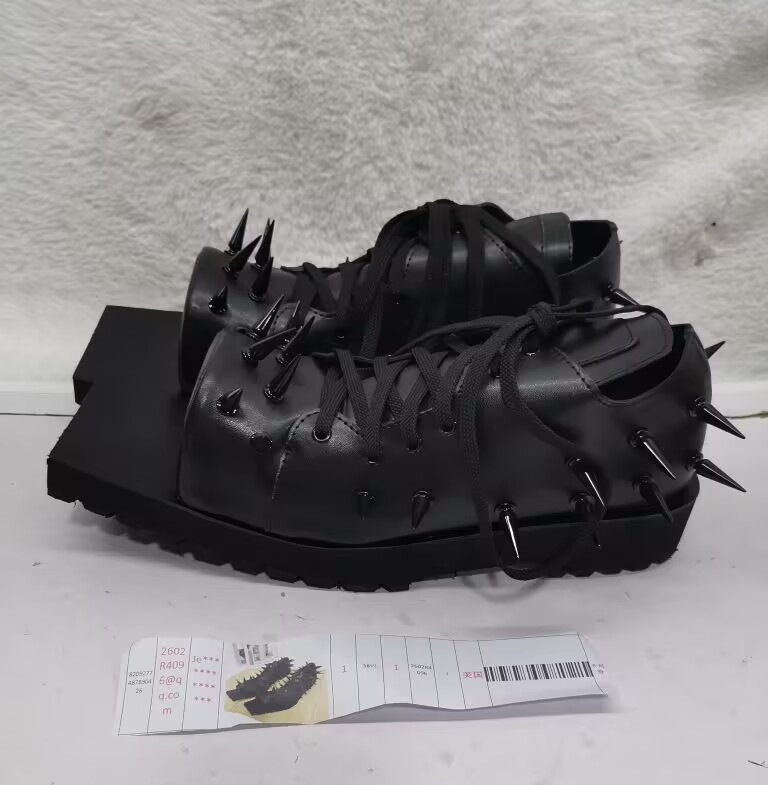 Women's Black Leather Hog Toe  - Street Fashion Y2K 评论和价格