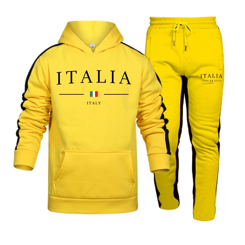 Men's Tracksuit 2 Pcs Sets Fas - Street Fashion Winter 评论和价格