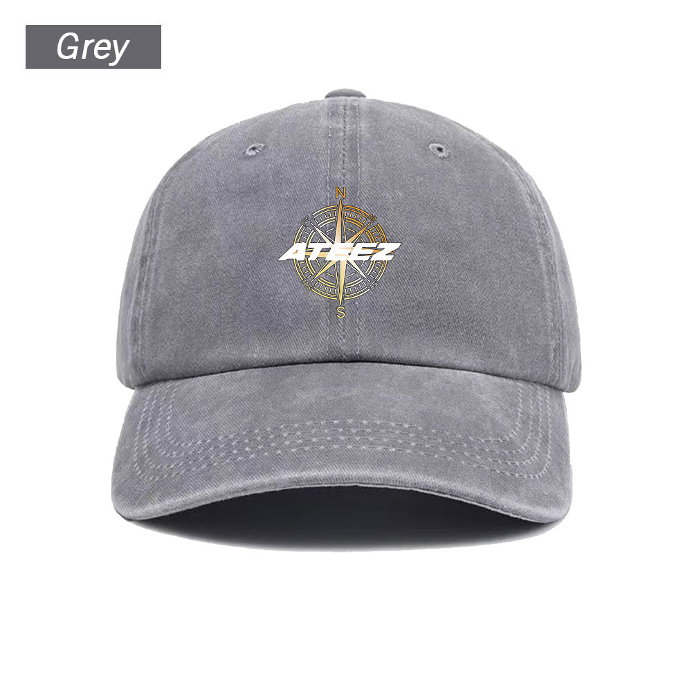 Kpop ATEEZ Compass Baseball Ca - Street Fashion Kpop 评论和价格