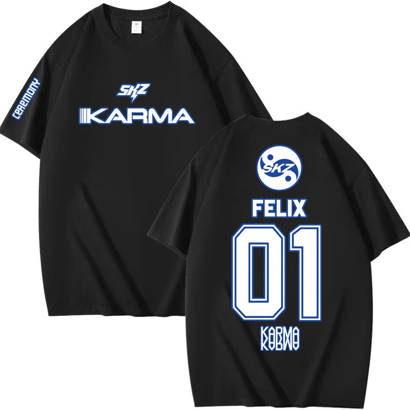 Popular Kpop KARMA Short Sleev - Street Fashion Kpop 评论和价格