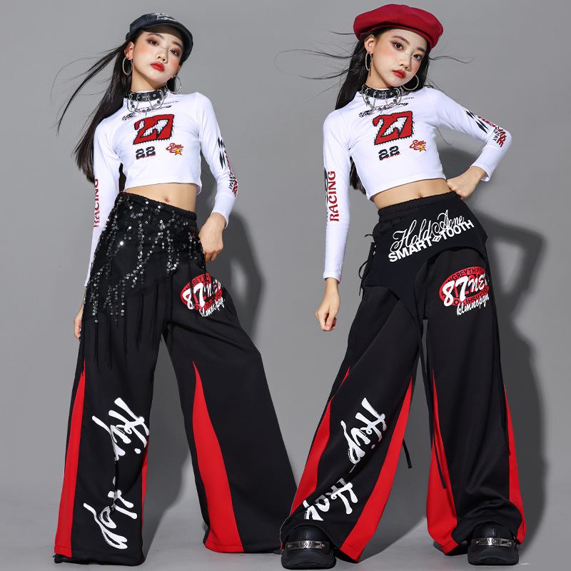 2025 Jazz Dance Clothes Girls  - Street Fashion Kpop 评论和价格