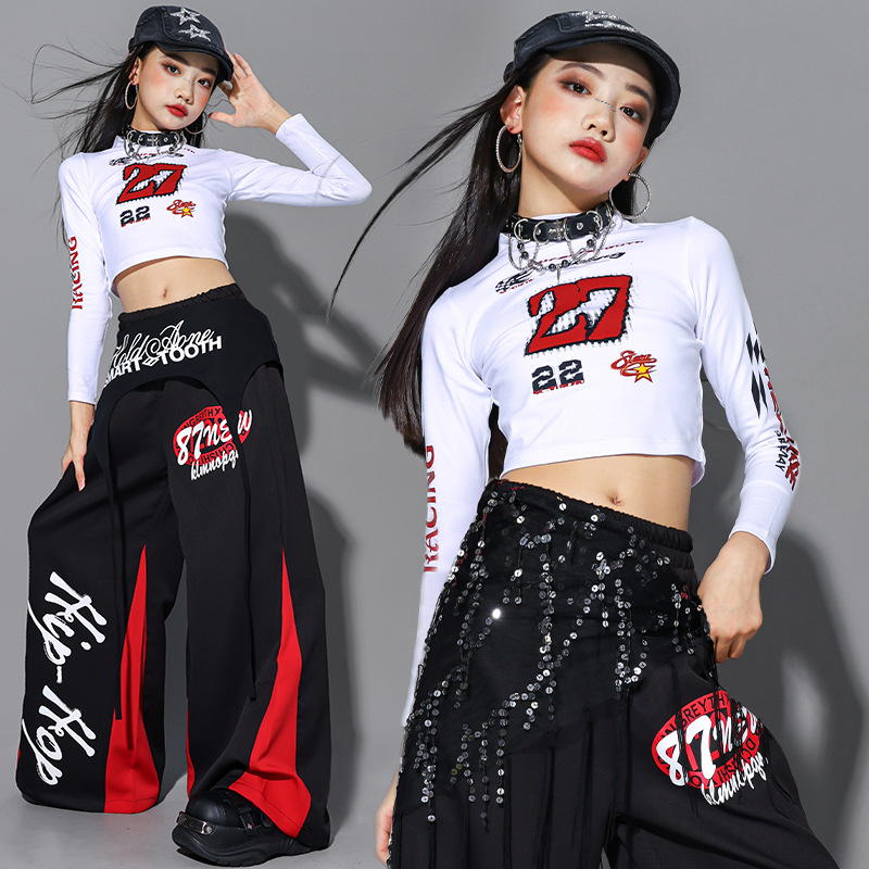 2025 Jazz Dance Clothes Girls  - Street Fashion Kpop 评论和价格